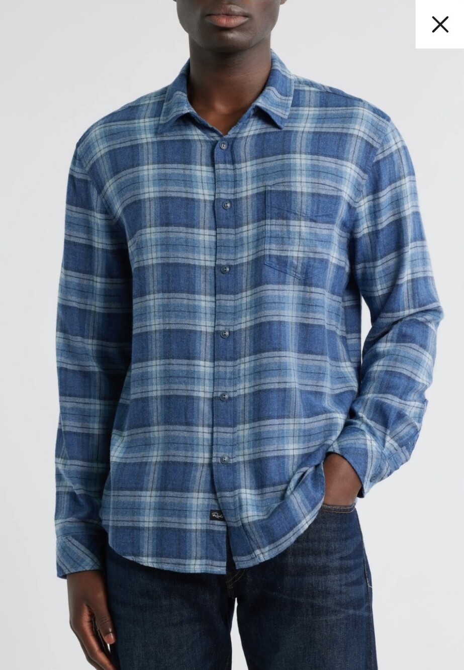 Revo Blue Plaid Long-Sleeve Button-Down Shirt